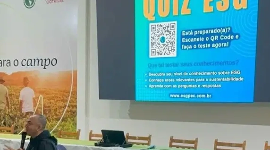 Quiz ESG mede conhecimento sobre sustentabilidade durante o Fórum do Leite